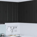 vidaXL Fali sarokszekrény PORTO Fekete 57 x 57 x 100 cm Faanyag
