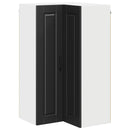 vidaXL Fali sarokszekrény PORTO Fekete 57 x 57 x 100 cm Faanyag