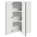 vidaXL Fali konyhaszekrény polcokkal Fekete 57 x 57 x 100 cm Faanyag