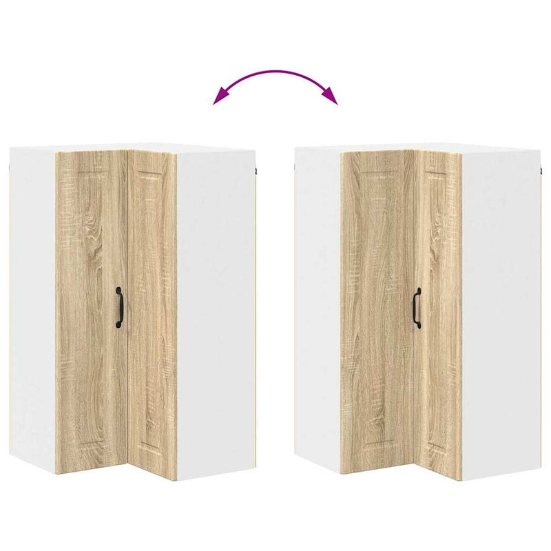 vidaXL Fali konyhaszekrény Sonoma tölgy 57 x 57 x 100 cm Faanyag