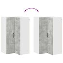 vidaXL Fali konyhaszekrény Beton Szürke 57 x 57 x 100 cm Faanyag