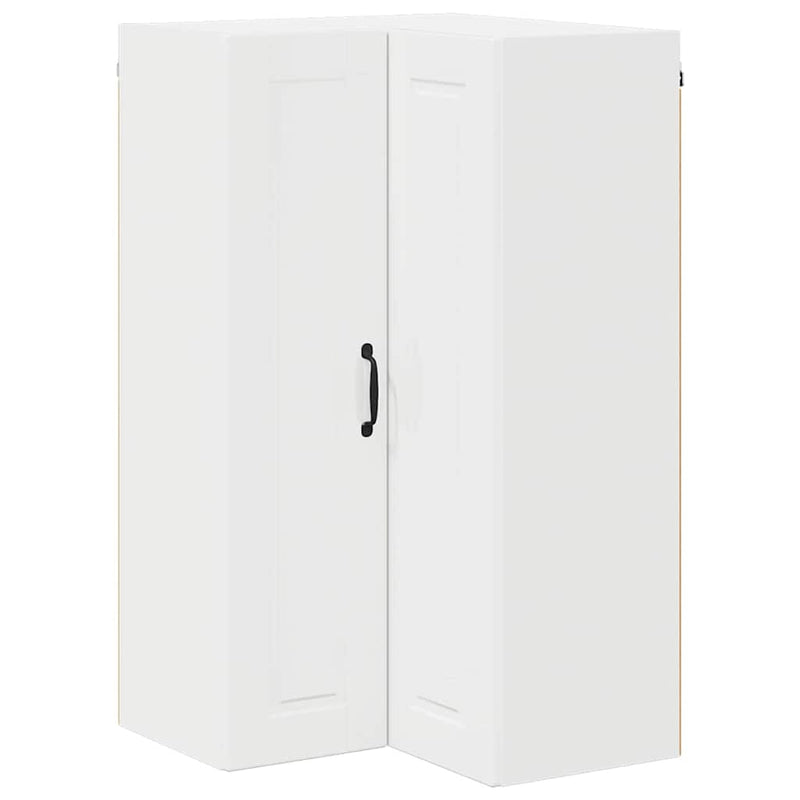 vidaXL Fali konyhaszekrény Magas Fényű Fehér 57 x 57 x 100 cm Faanyag