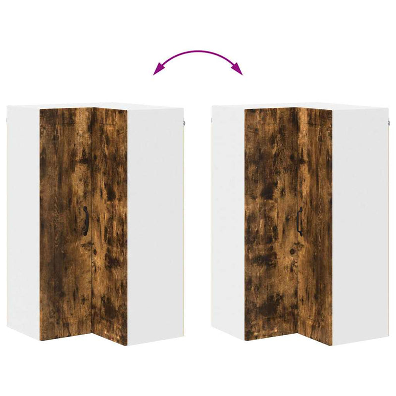 vidaXL Fali konyhaszekrény Füstölt tölgy 57 x 57 x 100 cm Faanyag