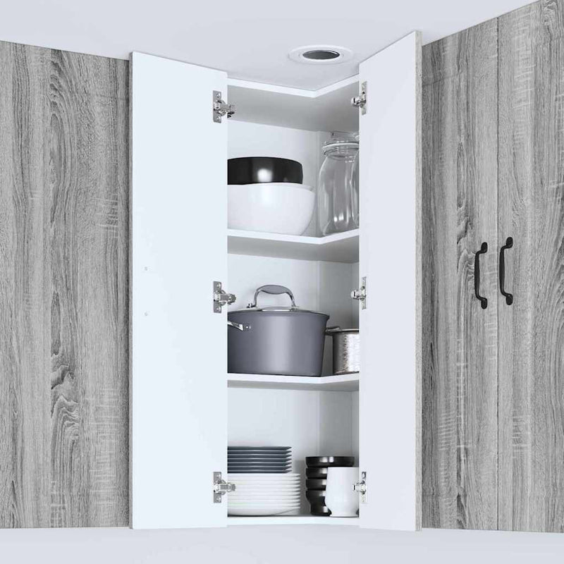 vidaXL Fali konyhaszekrény Szürke Sonoma 57 x 57 x 100 cm Faanyag