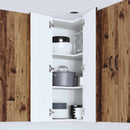 vidaXL Fali konyhaszekrény polcokkal Öreg fa 57 x 57 x 100 cm Faanyag