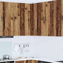 vidaXL Fali konyhaszekrény polcokkal Öreg fa 57 x 57 x 100 cm Faanyag