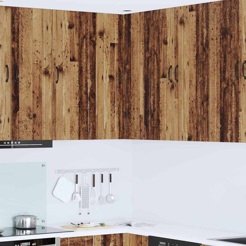 vidaXL Fali konyhaszekrény polcokkal Öreg fa 57 x 57 x 100 cm Faanyag