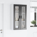 vidaXL Fali üveges szekrény PORTO Fekete 60 x 31 x 100 cm Faanyag