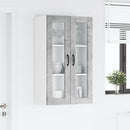 vidaXL Fali üveges szekrény PORTO Beton Szürke 60 x 31 x 100 cm
