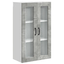 vidaXL Fali üveges szekrény PORTO Beton Szürke 60 x 31 x 100 cm