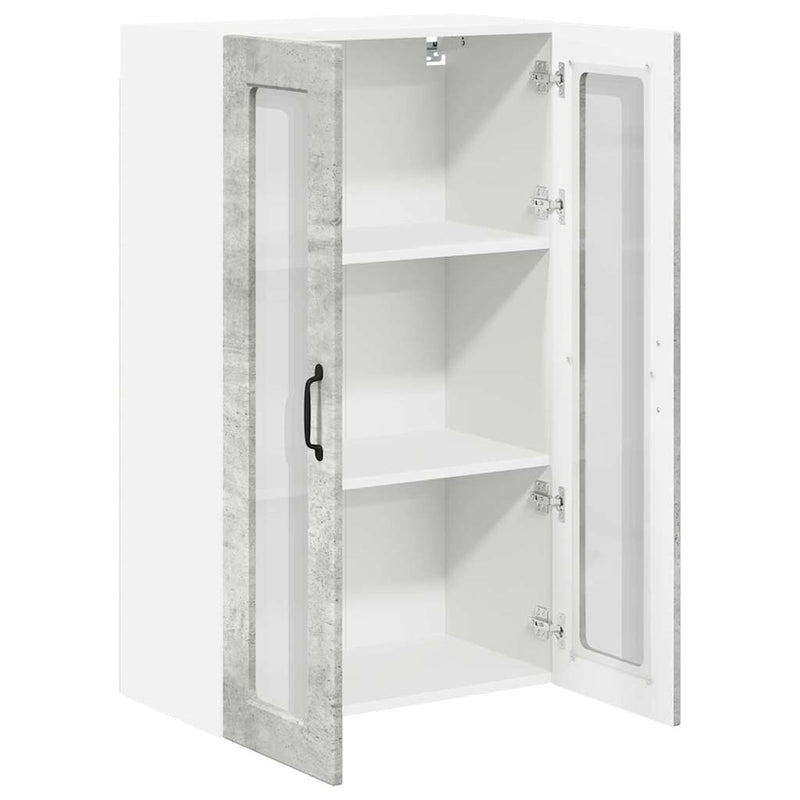 vidaXL Fali konyhaszekrény Beton Szürke 60 x 31 x 100 cm Faanyag