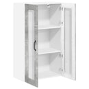 vidaXL Fali üveges szekrény PORTO Beton Szürke 60 x 31 x 100 cm