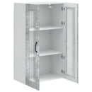 vidaXL Fali üveges szekrény PORTO Beton Szürke 60 x 31 x 100 cm