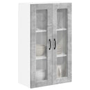vidaXL Fali üveges szekrény PORTO Beton Szürke 60 x 31 x 100 cm