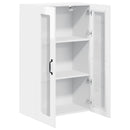 vidaXL Fali üveges szekrény PORTO Magas Fényű Fehér 60 x 31 x 100 cm