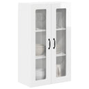 vidaXL Fali üveges szekrény PORTO Magas Fényű Fehér 60 x 31 x 100 cm