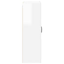 vidaXL Fali üveges szekrény PORTO Magas Fényű Fehér 60 x 31 x 100 cm