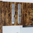 vidaXL Fali üveges szekrény PORTO Füstölt tölgy 60 x 31 x 100 cm