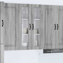 vidaXL Fali üveges szekrény PORTO Szürke Sonoma 60 x 31 x 100 cm
