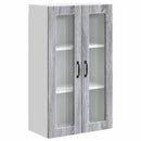 vidaXL Fali üveges szekrény PORTO Szürke Sonoma 60 x 31 x 100 cm