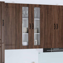 vidaXL Fali üveges szekrény PORTO Barna Tölgy 60 x 31 x 100 cm Faanyag