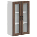 vidaXL Fali üveges szekrény PORTO Barna Tölgy 60 x 31 x 100 cm Faanyag
