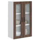 vidaXL Fali üveges szekrény PORTO Barna Tölgy 60 x 31 x 100 cm Faanyag