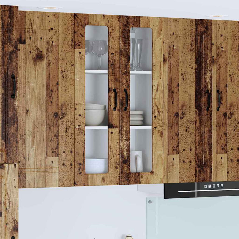 vidaXL Fali konyhaszekrény polcokkal Öreg fa 60 x 31 x 100 cm Faanyag