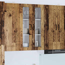 vidaXL Fali üveges szekrény PORTO Öreg fa 60 x 31 x 100 cm Faanyag
