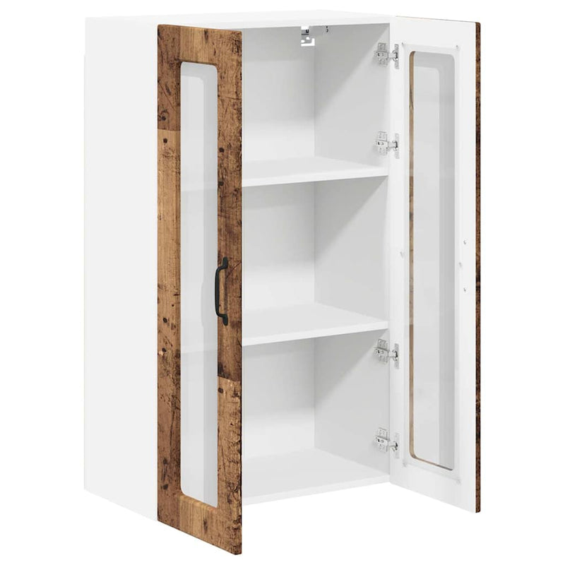 vidaXL Fali konyhaszekrény polcokkal Öreg fa 60 x 31 x 100 cm Faanyag