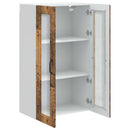 vidaXL Fali üveges szekrény PORTO Öreg fa 60 x 31 x 100 cm Faanyag