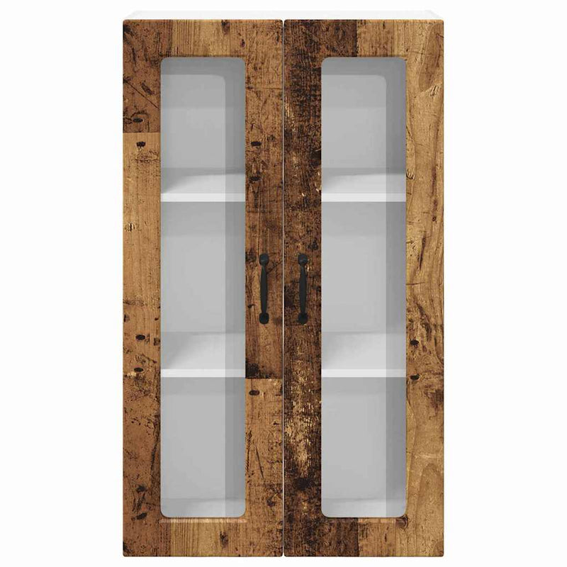 vidaXL Fali konyhaszekrény polcokkal Öreg fa 60 x 31 x 100 cm Faanyag