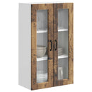 vidaXL Fali üveges szekrény PORTO Öreg fa 60 x 31 x 100 cm Faanyag