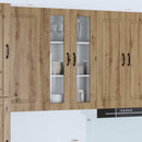 vidaXL Fali üveges szekrény PORTO Artisan tölgy 60 x 31 x 100 cm