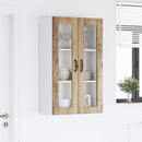 vidaXL Fali üveges szekrény PORTO Artisan tölgy 60 x 31 x 100 cm