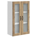 vidaXL Fali üveges szekrény PORTO Artisan tölgy 60 x 31 x 100 cm