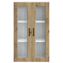 vidaXL Fali üveges szekrény PORTO Artisan tölgy 60 x 31 x 100 cm
