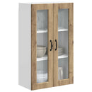 vidaXL Fali üveges szekrény PORTO Artisan tölgy 60 x 31 x 100 cm