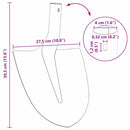 vidaXL Lapát Fej Piros 39,5 x 27,5 cm Porszórt acél