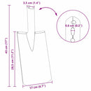 vidaXL Lapát Fej Ezüst 43 x 17 cm Porszórt acél