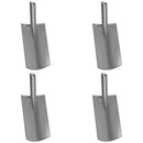 vidaXL Lapát Fej 4 pcs Ezüst 43 x 17 cm Porszórt acél