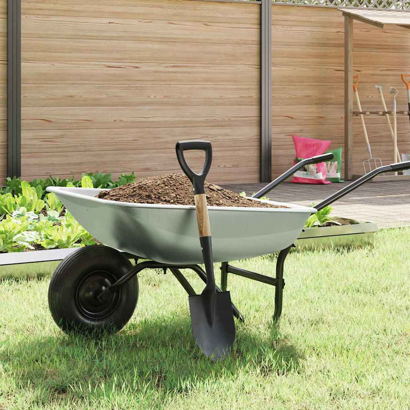 vidaXL Lapát Fekete 68,5 cm Erősen bevont acél és szilárd fa