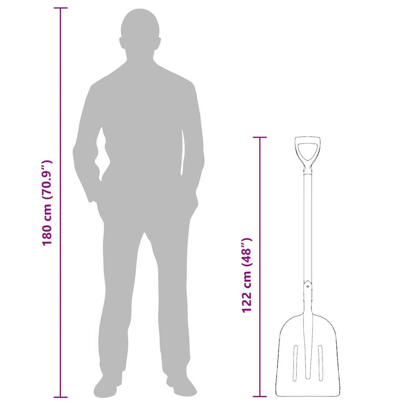 vidaXL Lapát Ezüst 29 x 122 cm Alumínium
