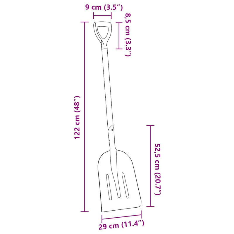 vidaXL Lapát Ezüst 29 x 122 cm Alumínium