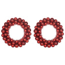 vidaXL Karácsonyi labda koszorúk 2 pcs Piros 33 x 33 x 7 cm