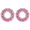 vidaXL Karácsonyi labda koszorúk 2 pcs Rózsaszín 33 x 33 x 7 cm