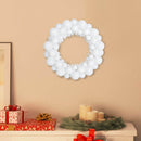 vidaXL Karácsonyi labda koszorúk 2 pcs Fehér 33 x 33 x 7 cm