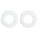 vidaXL Karácsonyi labda koszorúk 2 pcs Fehér 33 x 33 x 7 cm