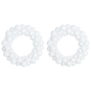 vidaXL Karácsonyi labda koszorúk 2 pcs Fehér 33 x 33 x 7 cm