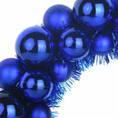 vidaXL Karácsonyi labda koszorúk 2 pcs Kék 33 x 33 x 7 cm Polisztirol